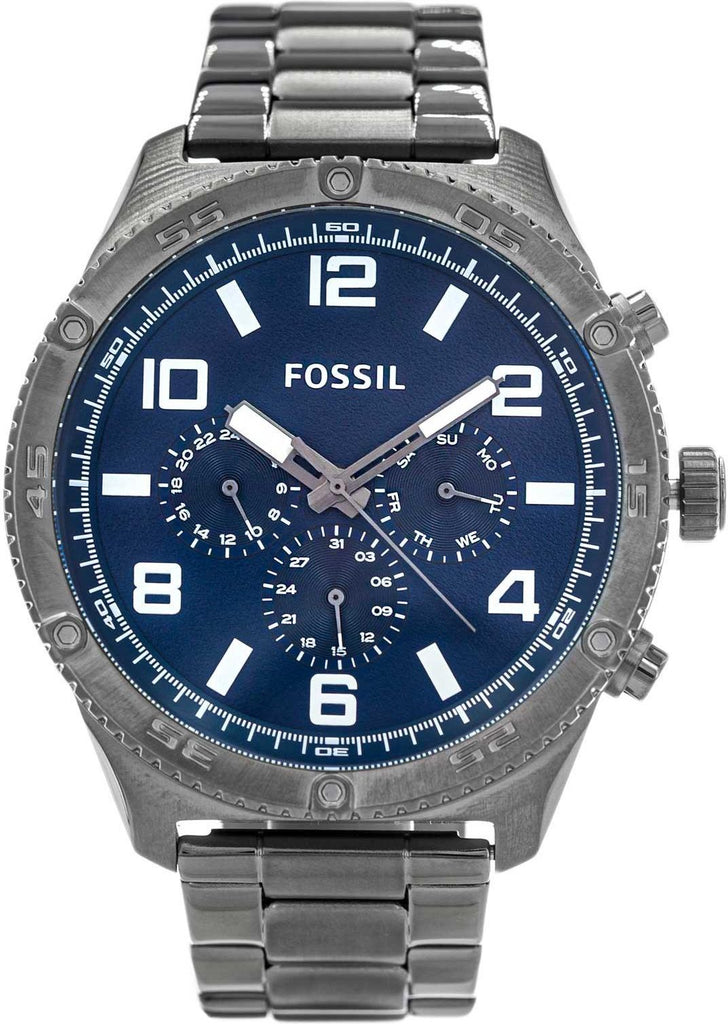 Fossil Brox Multifunction Blue Dial Grey Steel Strap Watch for Men - BQ2798 Buy Now By Fossil