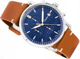Fossil The Commuter Blue Dial Brown Leather Strap Watch for Men - FS5401 Buy Now By Fossil