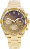 Guess Sol Chronograph Gold Dial Gold Steel Strap Watch For Women - GW0483L2 Buy Now By Guess