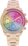 Guess Confetti Multifunction Multicolor Dial Rose Gold Steel Strap Watch For Women - GW0483L3 Buy Now By Guess