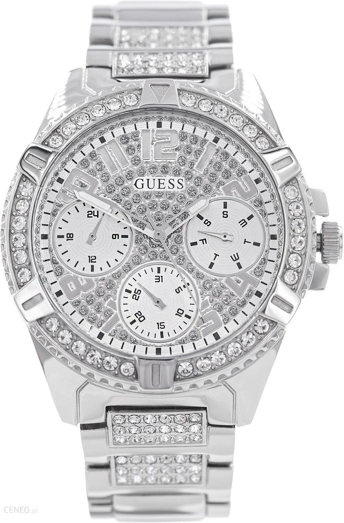 Guess Frontier Diamonds Silver Dial Silver Steel Strap Watch For Women - W1156L1 Buy Now By Guess