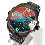 Diesel Uber Chief Chronograph Red Dial Black Steel Strap Watch For Men - DZ7373 Buy Now By Diesel