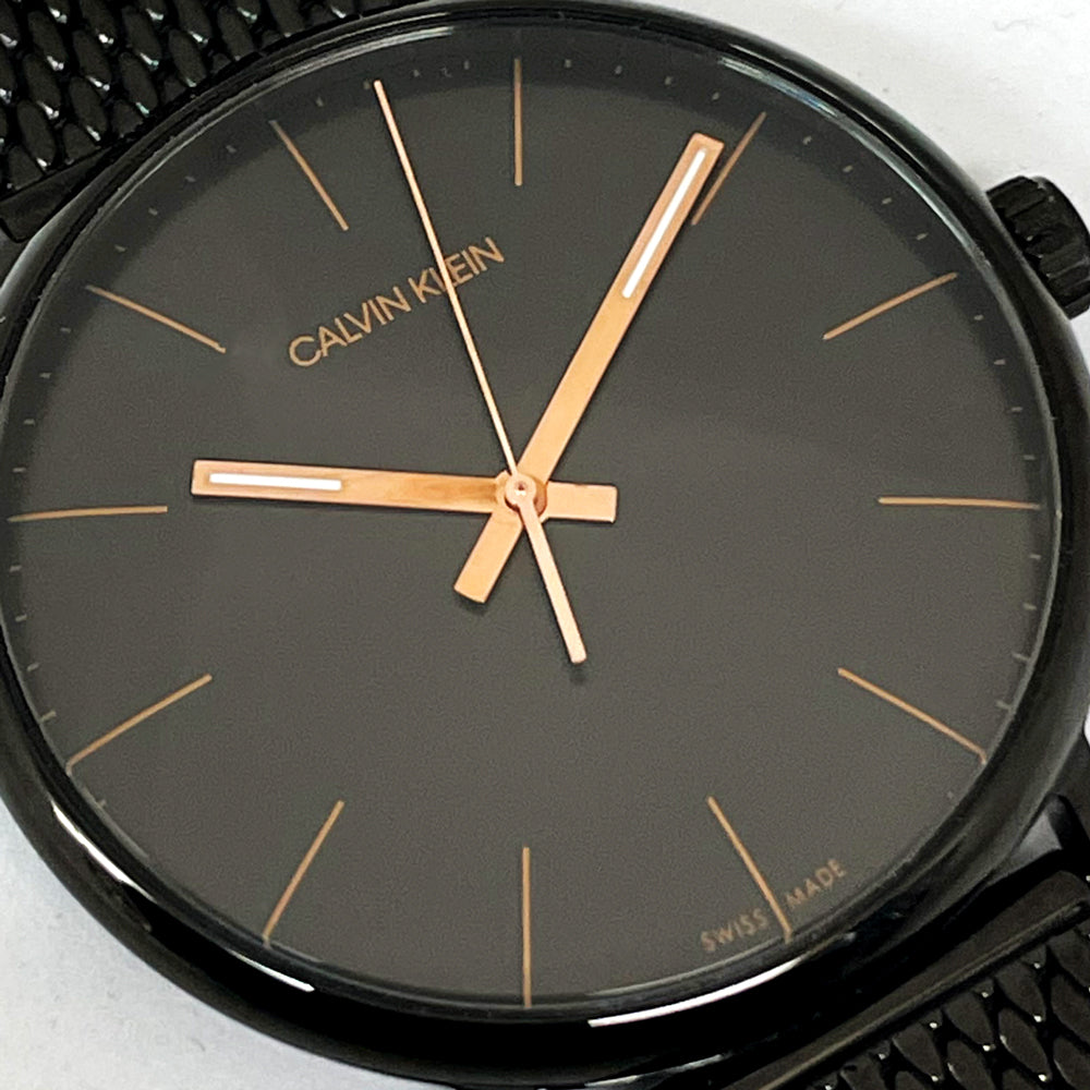 Calvin Klein High Noon Quartz Black Dial Black Mesh Bracelet Watch for Men - K8M21421 Buy Now By Calvin Klein