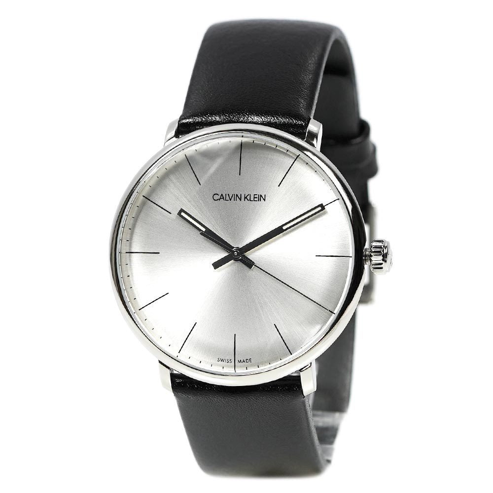 Calvin Klein High Noon Quartz White Dial Black Leather Strap Watch for Men - K8M211C6 Buy Now By Calvin Klein