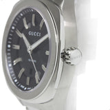 Gucci GG2570 Quartz Black Dial Silver Steel Strap Watch For Men - YA142401 Buy Now By Gucci