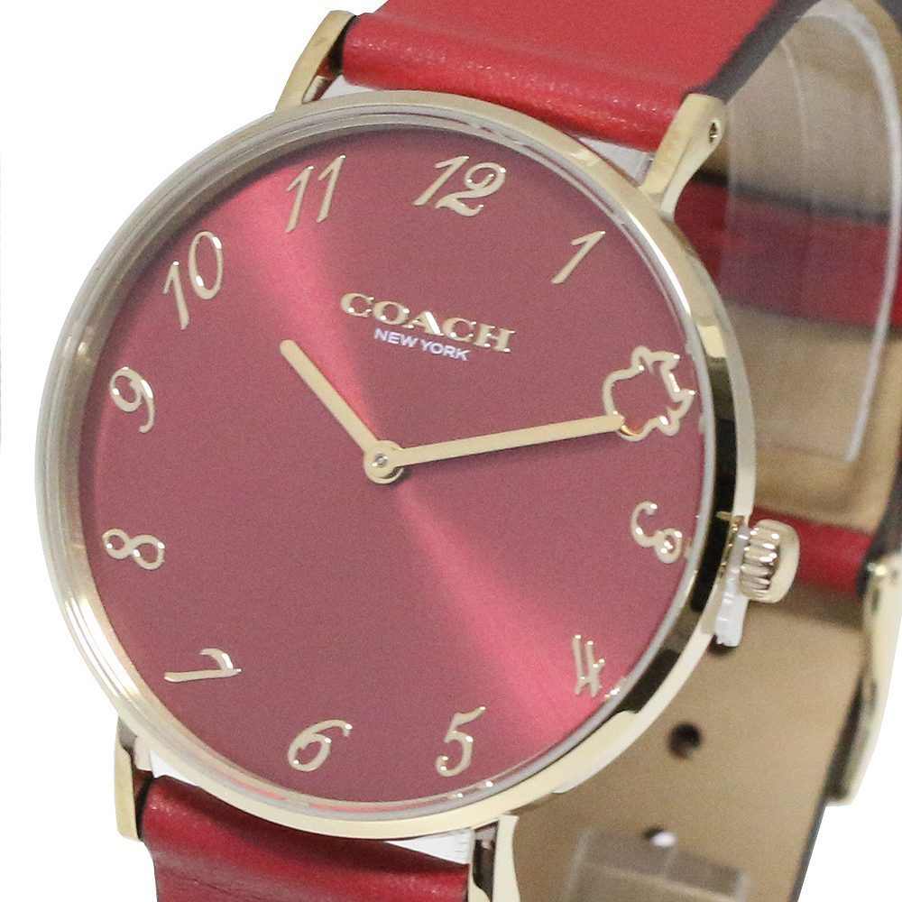 Coach Perry Red Dial Red Leather Strap Watch for Women - 14503722 Buy Now By Coach