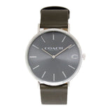 Coach Charles Grey Dial Brown Leather Strap Watch for Men - 14602153 Buy Now By Coach