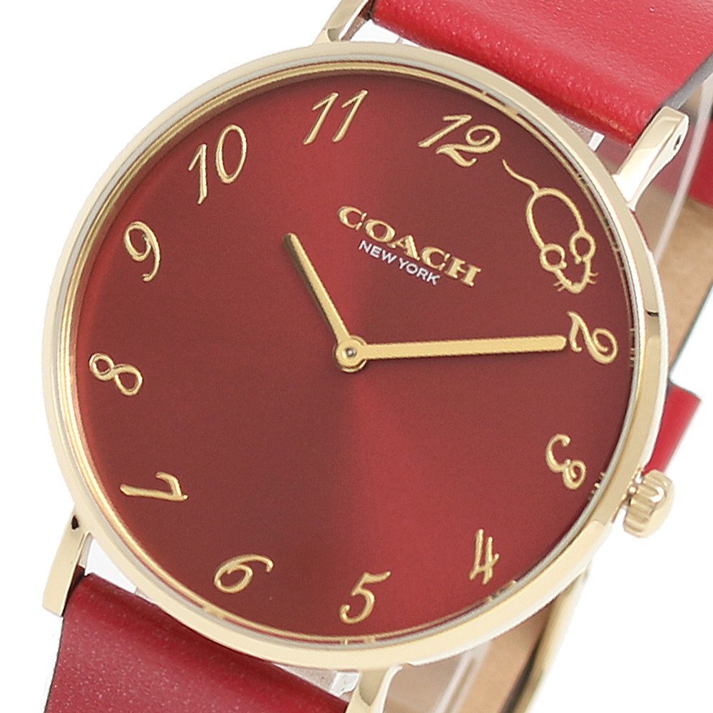 Coach Perry Red Dial Red Leather Strap Watch for Women - 14503486 Buy Now By Coach