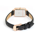 Daniel Wellington Quadro White Dial Black Leather Strap Watch For Women - DW00100434 Buy Now By Daniel Wellington