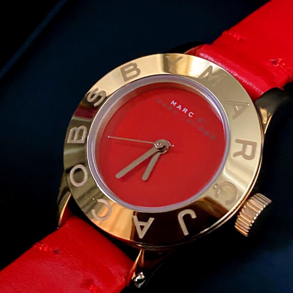 Marc Jacobs Blade Red Dial Red Leather Strap Watch for Women - MBM1204 Buy Now By Marc Jacobs