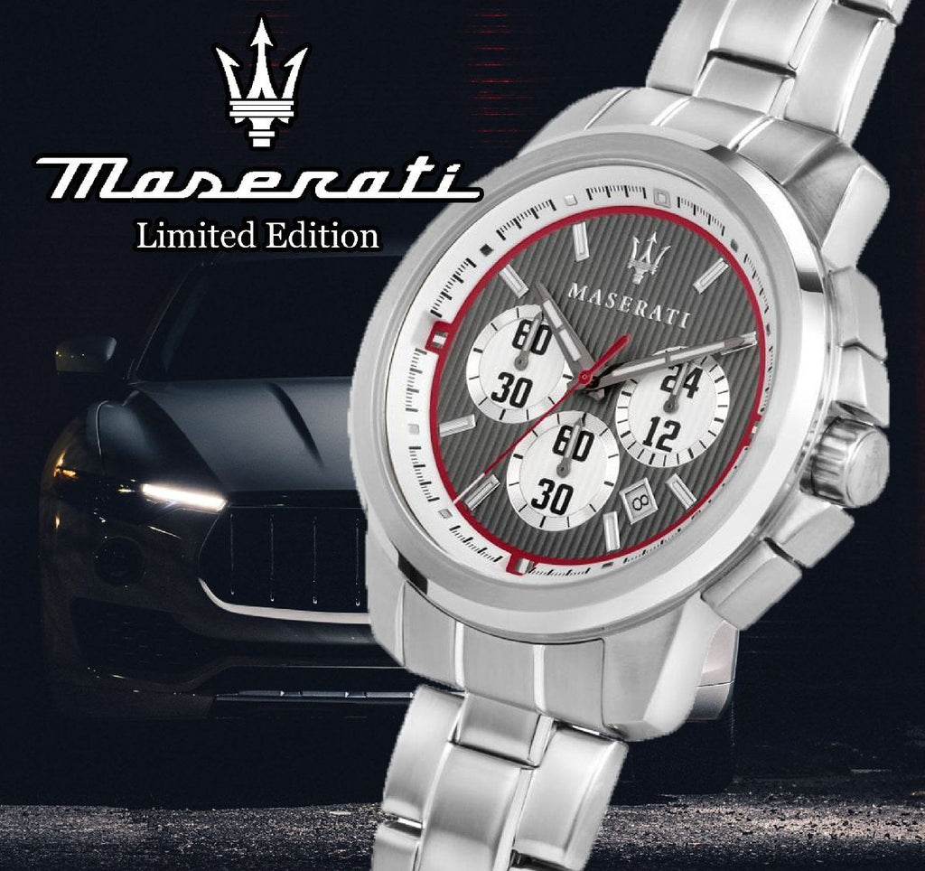 Maserati Royale Chronograph Grey Dial Silver Steel Strap Watch For Men - R8873637003 Buy Now By Maserati