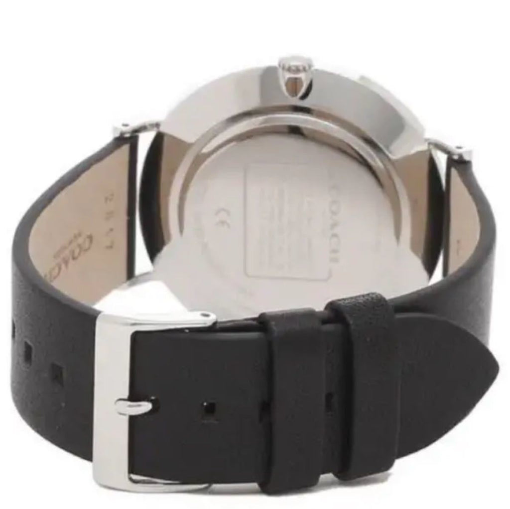 Coach Charles Green Dial Black Leather Strap Watch for Men - 14602436 Buy Now By Coach