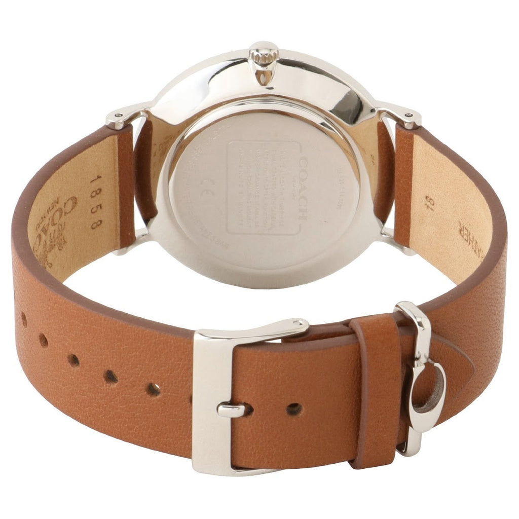 Coach Perry Silver Dial Brown Leather Strap Watch for Women - 14503120 Buy Now By Coach