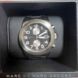 Marc Jacobs Larry Chronograph Black Dial Silver Steel Strap Watch for Men - MBM5050 Buy Now By Marc Jacobs