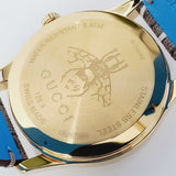 Gucci G Timeless Disney Donald Duck Brown Dial Brown Leather Strap Watch For Women - YA1264167 Buy Now By Gucci