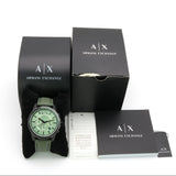 Armani Exchange Banks Chronograph Green Dial Green Leather Strap Watch For Men - AX1725 Buy Now By Armani Exchange