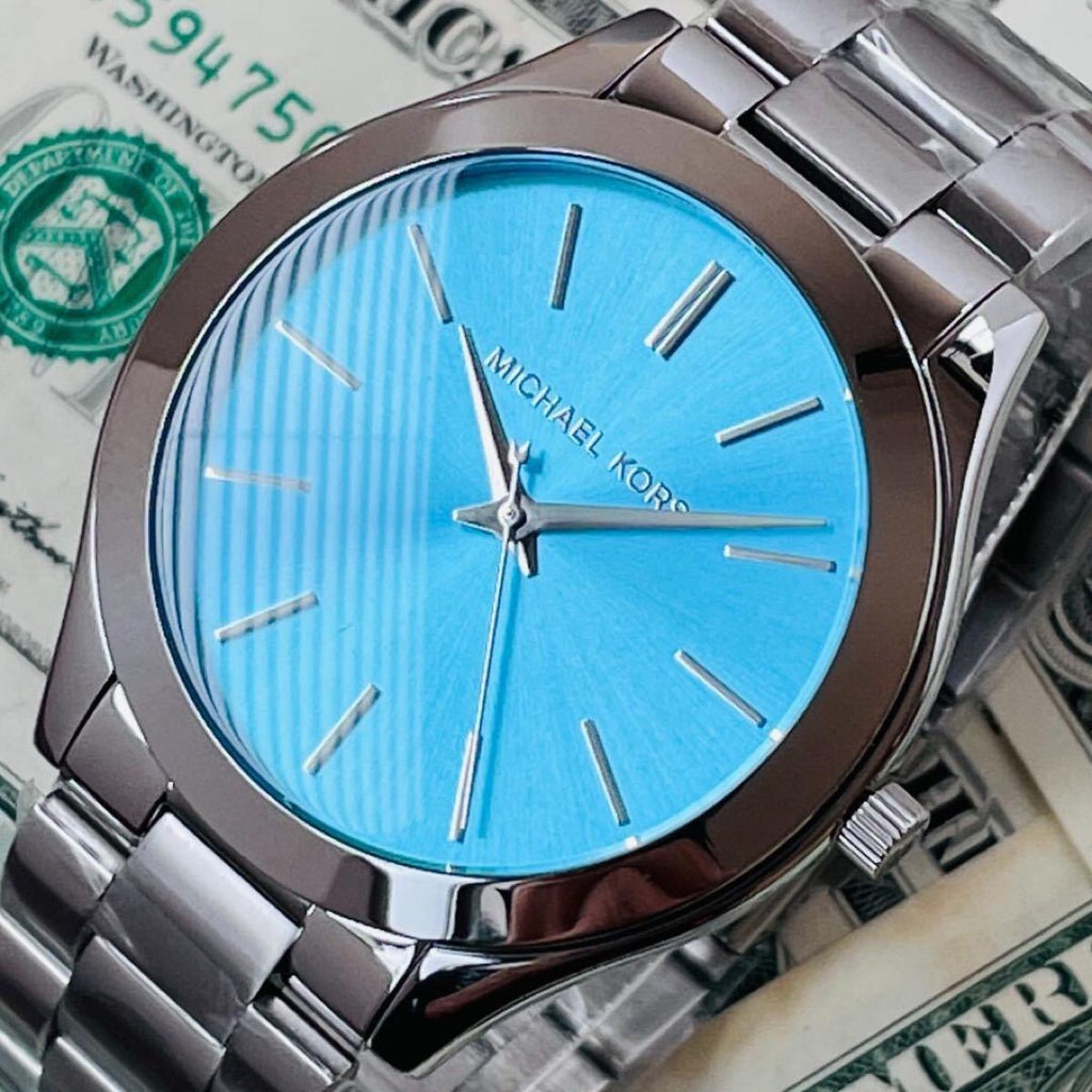 Michael Kors Runway Blue Dial Silver Steel Strap Watch for Women - MK3292 Buy Now By Michael Kors