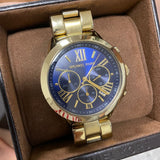 Michael Kors Bradshaw Chronograph Blue Dial Gold Steel Strap Watch For Women - MK5923 Buy Now By Michael Kors