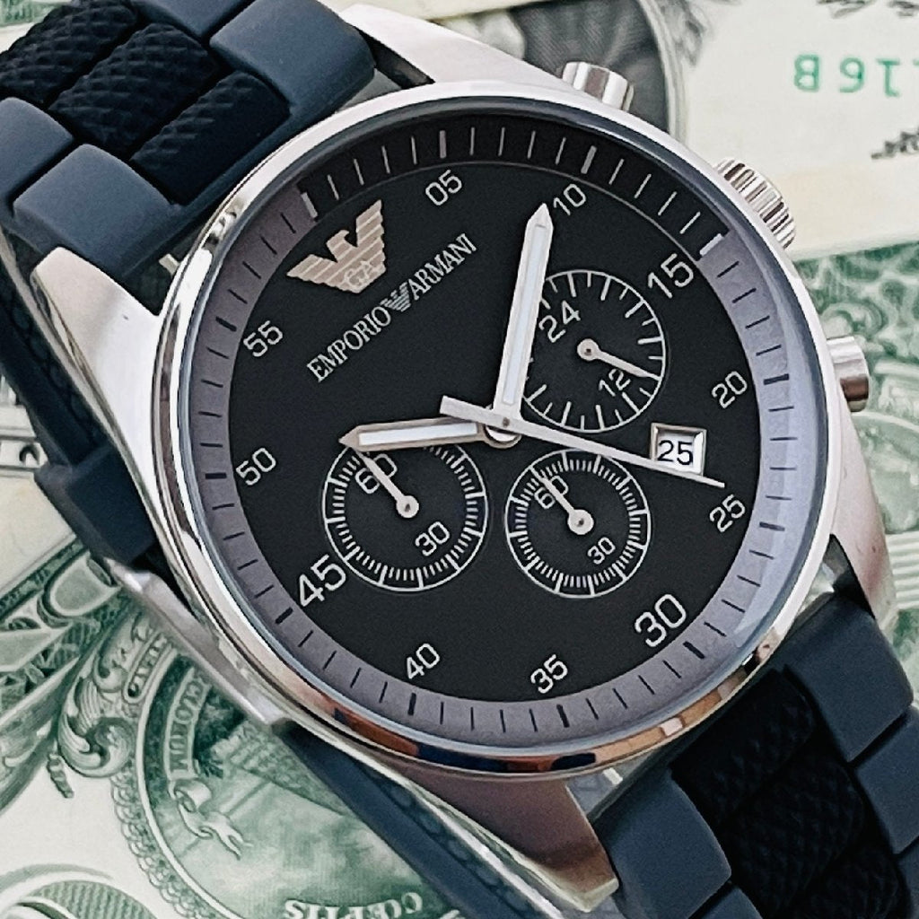 Emporio Armani Sportivo Black Dial Two Tone Ceramic Bracelet Watch For Men - AR5866 Buy Now By Emporio Armani