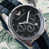 Emporio Armani Sportivo Black Dial Two Tone Ceramic Bracelet Watch For Men - AR5866 Buy Now By Emporio Armani