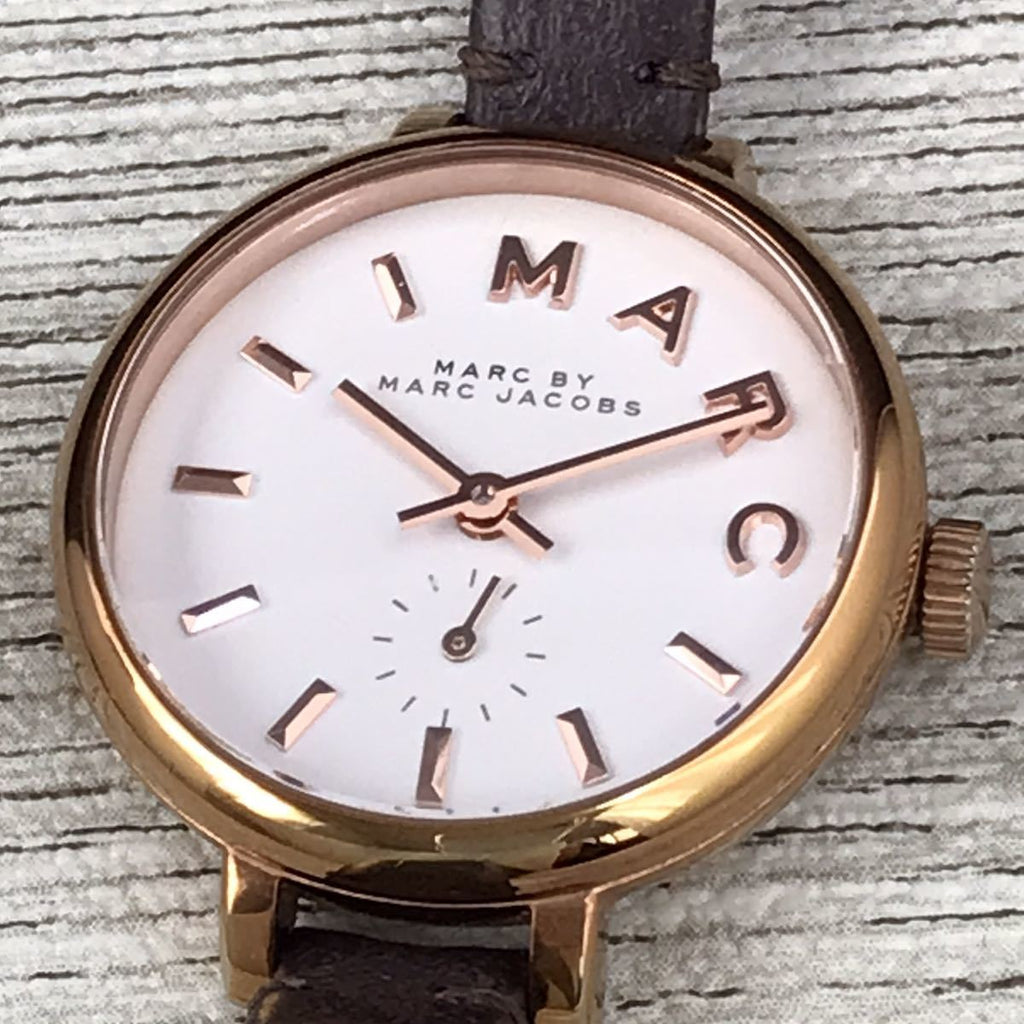 Marc Jacobs Sally White Dial Black Leather Strap Watch for Women - MBM1352 Buy Now By Marc Jacobs