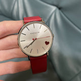 Coach Perry Silver Dial Red Leather Strap Watch for Women - 14503515 Buy Now By Coach