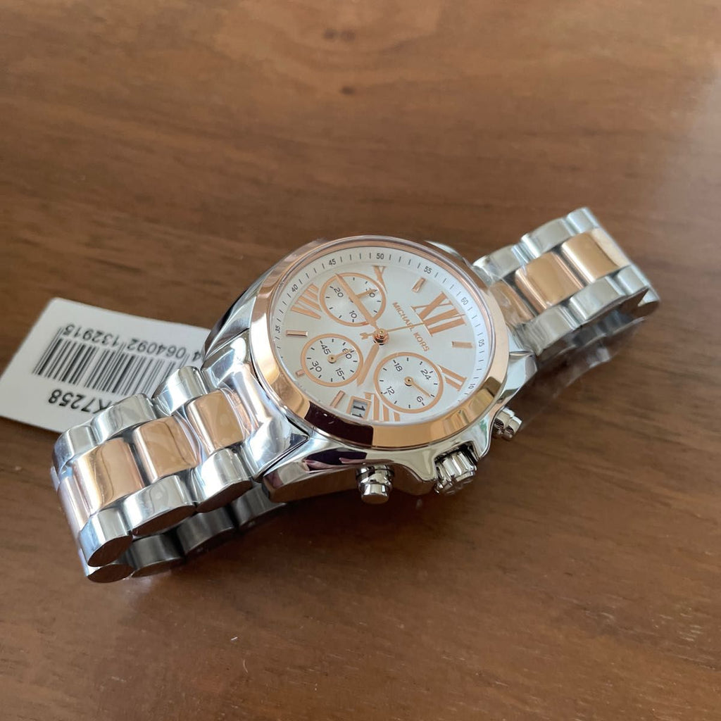 Michael Kors Bradshaw Chronograph White Dial Two Tone Steel Strap Watch For Women - MK7258 Buy Now By Michael Kors