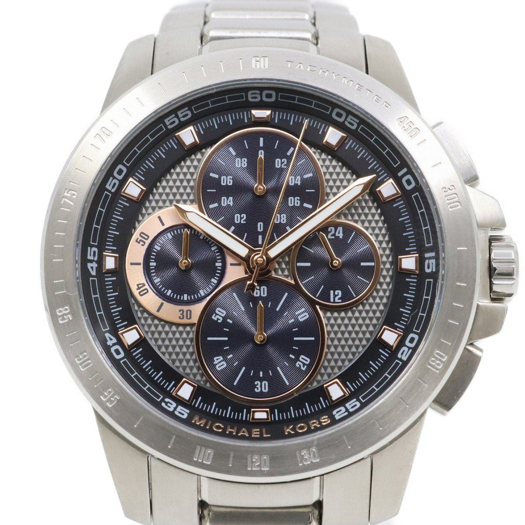 Michael Kors Ryker Chronograph Black Dial Silver Steel Strap Watch For Men - MK8528 Buy Now By Michael Kors
