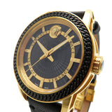 Versace Code Quartz Black Dial Black Leather Strap Watch For Men - VEPO00320 Buy Now By Versace