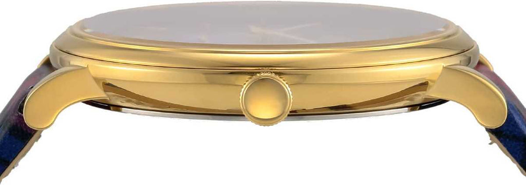 Versace V-Circle The Clans Edition Black Dial Red & Blue Leather Strap Watch for Women - VEBQ00218 Buy Now By Versace