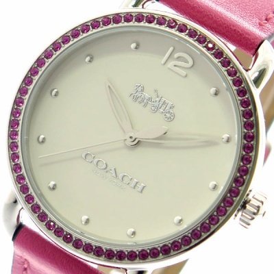 Coach Delancey White Dial Red Leather Strap Watch for Women - 14502879 Buy Now By Coach