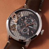 Fossil Townsman Automatic Black Dial Brown Leather Strap Watch for Men - ME1163 Buy Now By Fossil