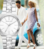 Michael Kors Channing Quartz White Dial Two Tone Steel Strap Watch For Women - MK6649 Buy Now By Michael Kors