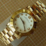 Marc Jacobs Amy White Dial Gold Steel Strap Watch for Women - MBM3056 Buy Now By Marc Jacobs