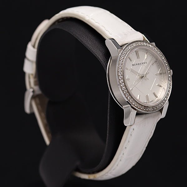Burberry The City White Diamonds Dial White Leather Strap Watch for Women - BU9221 Buy Now By Burberry