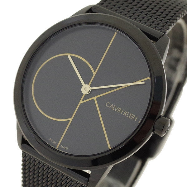 Calvin Klein Minimal Black Dial Black Mesh Bracelet Watch for Men - K3M214X1 Buy Now By Calvin Klein