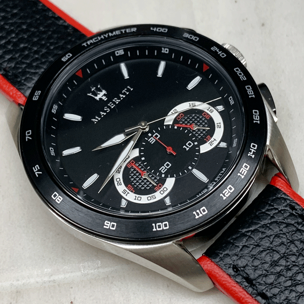 Maserati Traguardo Black Dial Black Leather Strap Watch For Men - R8871612028 Buy Now By Maserati
