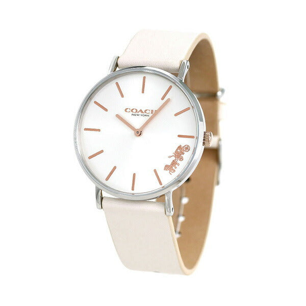 Coach Perry White Dial White Leather Strap Watch for Women - 14503117 Buy Now By Coach