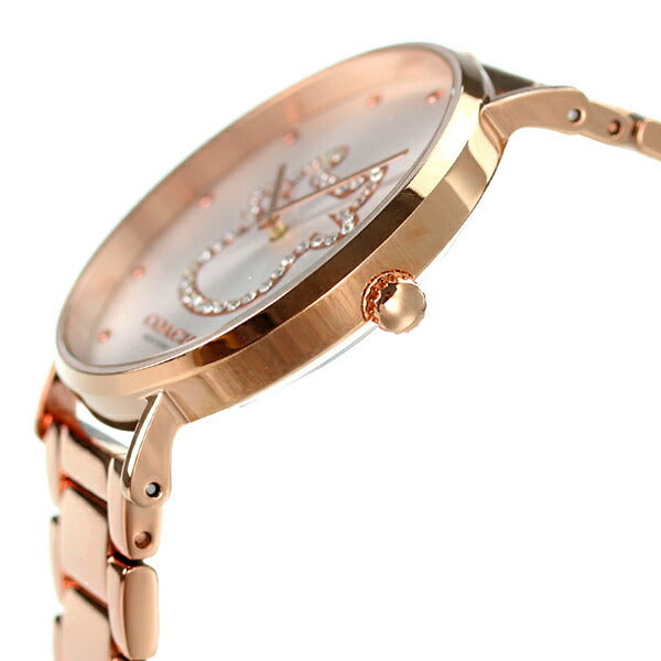 Coach Perry White Dial Rose Gold Steel Strap Watch for Women - 14503708 Buy Now By Coach