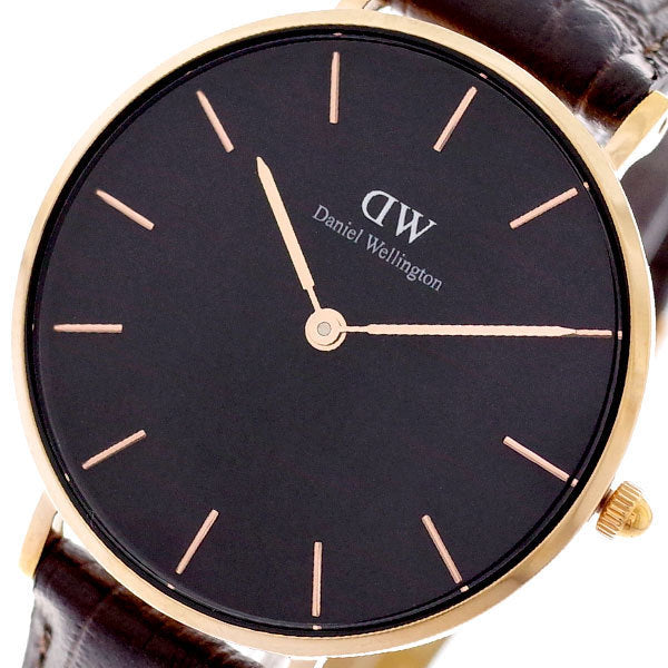 Daniel Wellington Classic Petite York Black Dial Brown Leather Strap Watch For Women - DW00100170 Buy Now By Daniel Wellington