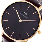 Daniel Wellington Classic Petite York Black Dial Brown Leather Strap Watch For Women - DW00100170 Buy Now By Daniel Wellington