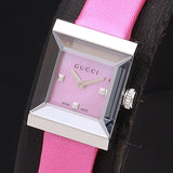 Gucci G-Frame Square Fuchsia Mother of Pearl Dial Fuchsia Leather Strap Watch For Women - YA128533 Buy Now By Gucci