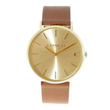 Coach Charles Gold Dial Brown Leather Strap Watch for Women - 14602433 Buy Now By Coach