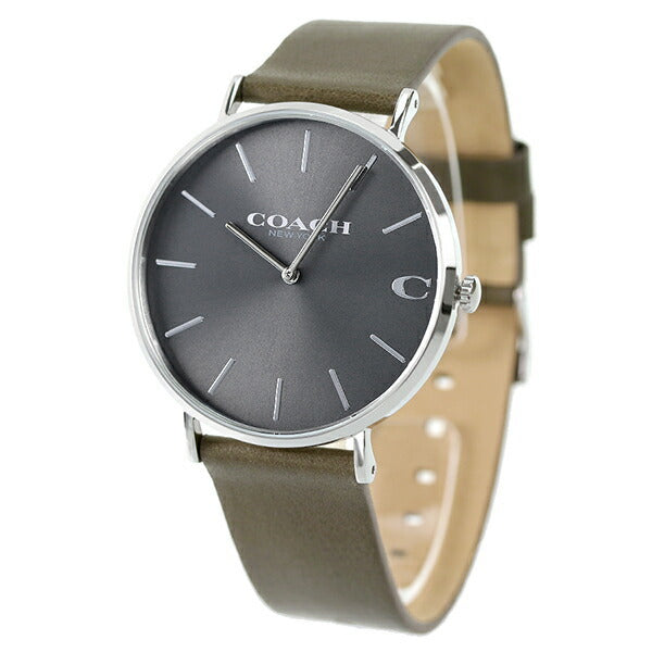 Coach Charles Grey Dial Brown Leather Strap Watch for Men - 14602153 Buy Now By Coach