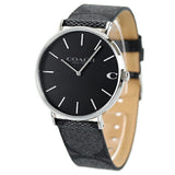 Coach Charles Black Dial Black Leather Strap Watch for Men - 14602157 Buy Now By Coach