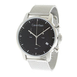Calvin Klein City Chronograph Black Dial Silver Mesh Bracelet Watch for Men - K2G27121 Buy Now By Calvin Klein