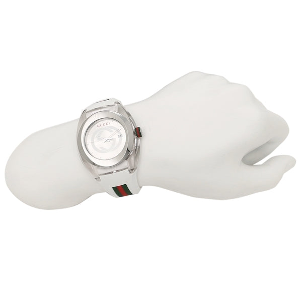 Gucci Sync XXL White Dial White Rubber Strap Watch For Men - YA137102 Buy Now By Gucci