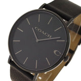 Coach Charles Black Dial Black Leather Strap Watch for Men - 14602434 Buy Now By Coach