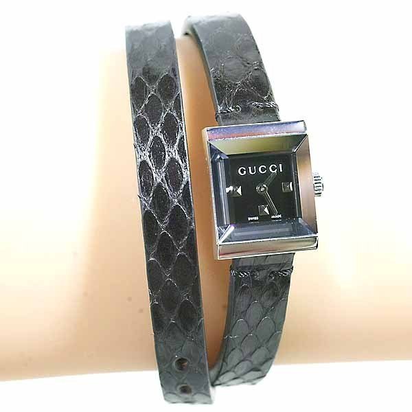 Gucci G-Frame Black Dial Black Leather Strap Watch For Women - YA128526 Buy Now By Gucci