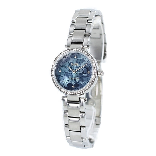 Coach Park Mother of Pearl Blue Dial Silver Steel Strap Watch for Women - 14503224 Buy Now By Coach